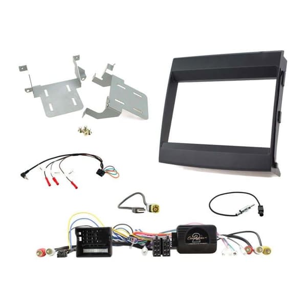 Kit 2-DIN Porsche Cayenne 2011-2016 SWC/Amp svart