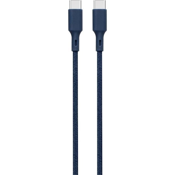 Genanvendeligt bomuld USB C/USB C kabel 2 m 3A Blue Just Green