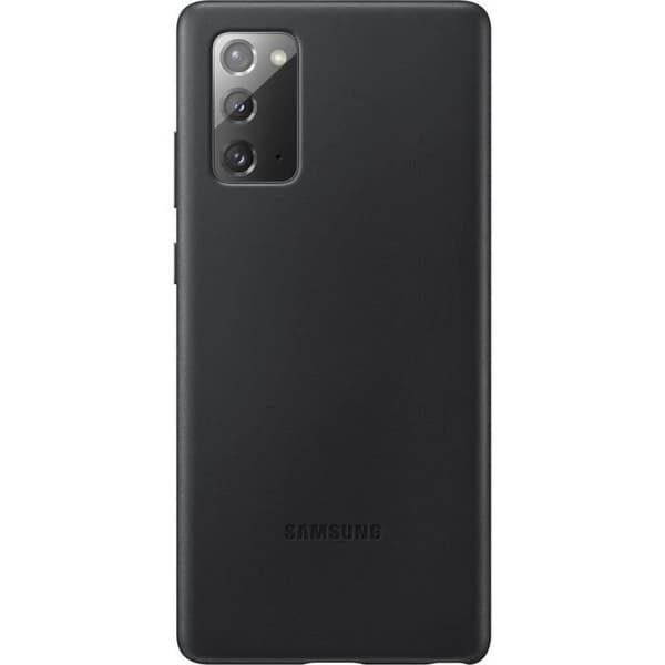 Svart läderfodral Note20