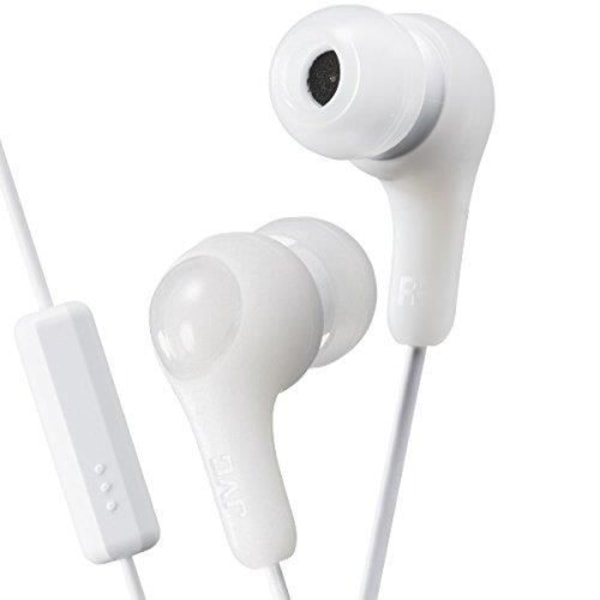 GUMY PLUS: In-ear hörlurar med mikrofon och fjärrkontroll - IOS och Android kompatibel 11 mm neodymmagnet - Vit
