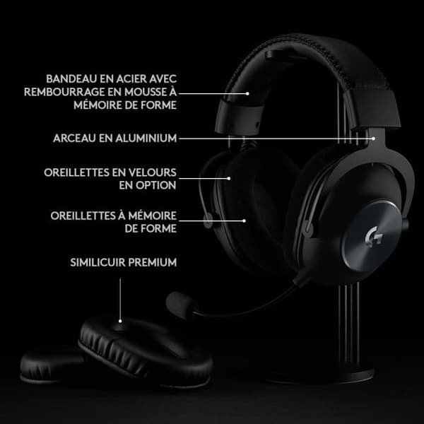 Gamer headset - Trådlös - Logitech G - Pro X - Bluetooth - PC - Svart
