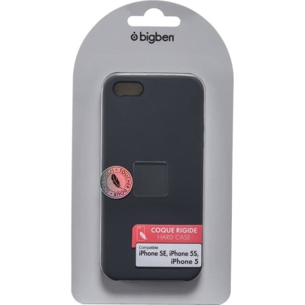 BigBen - Hårt fodral med grå soft touch finish för iPhone 5/5S/SE