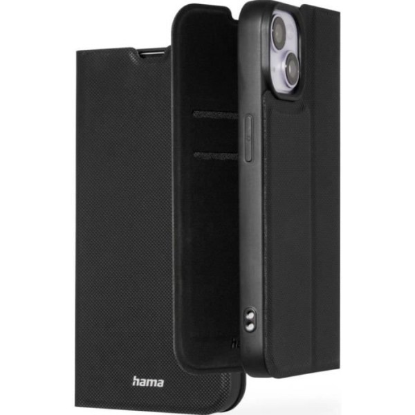 Hama Daily Protect Apple iPhone 13 Plånboksfodral Svart Stativfunktion