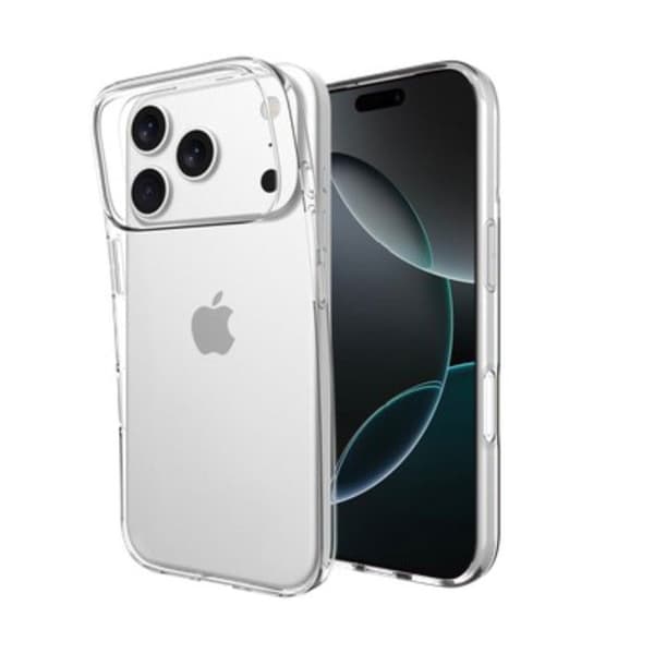 Skyddande Zero Soft-fodral för iPhone 17 Pro, transparent. Transparent