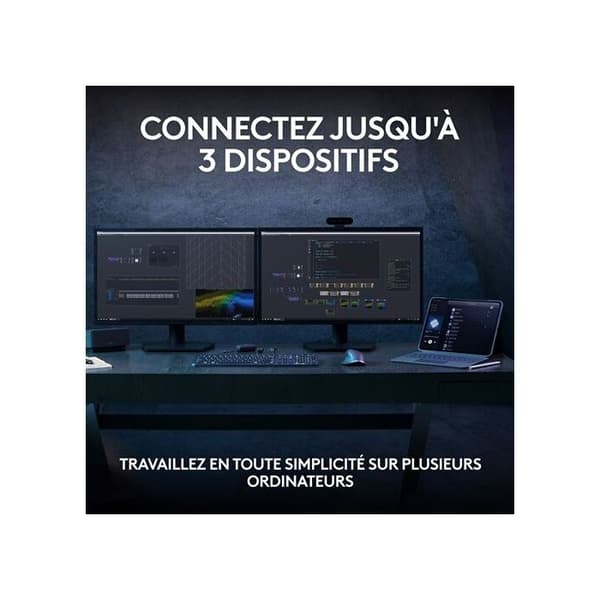 Trådlöst tangentbord Azerty Logitech MX Keys S Plus Svart