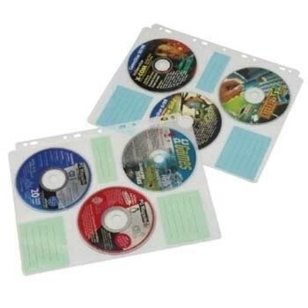 10 HAMA CD-ROM-INDEX-GAINEN TRANSPARENT-WEISS...