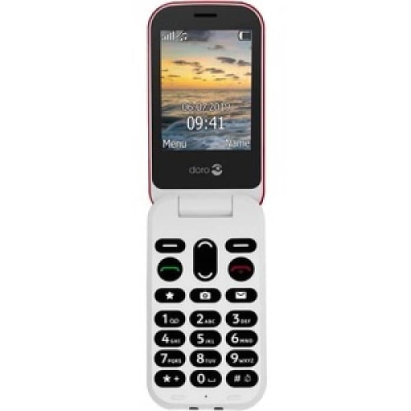 DORO 6040 Mobiltelefon - Dual SIM - GSM - 320 x 240 pixlar - 2 MP - Röd