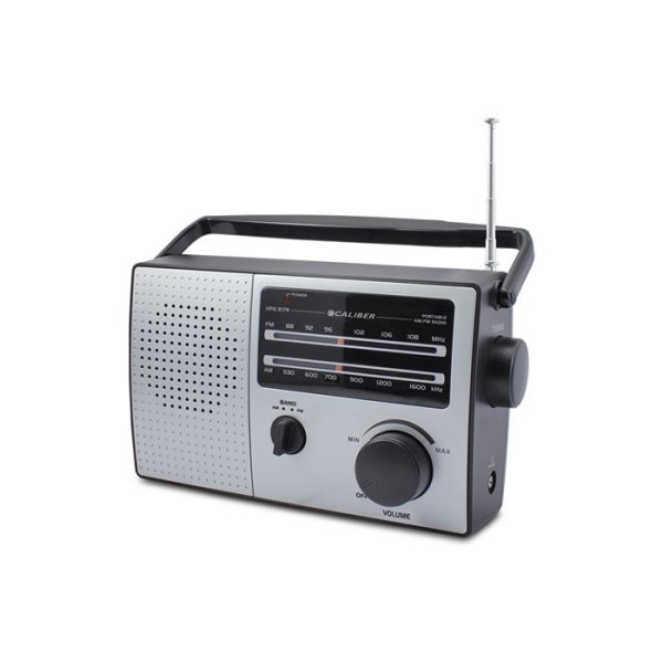 Bärbar radio - CALIBER HPG317R - FM AM - Batterier och strömkabel - 221 x 97 x 125 mm - Silver