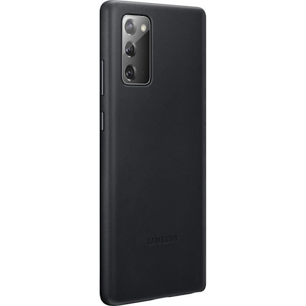 Svart läderfodral Note20