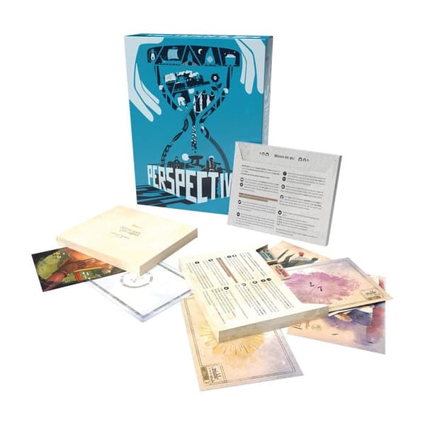 Sällskapsspel - ASMODEE - Perspektiv Blå Låda - Samarbets spel - Immersiva utredningar - 2-6 spelare Blå