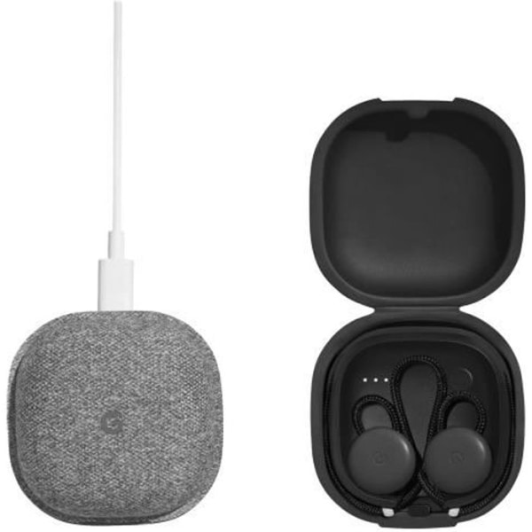 Google Pixel Buds-hörlurar med mikrofon trådlös Bluetooth-hörsnäcka bara svart