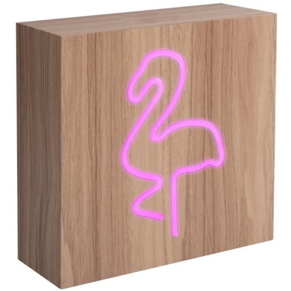 BIGBEN INTERACTIVE Neon Wood Bluetooth-högtalare Rosa Flamingo storlek L