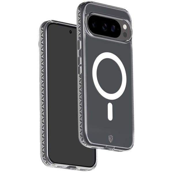 MagSafe-fodral - FORCE CASE - Google Pixel 10 Pro XL - Transparent - Stötsäker 3m - Anti-glid Vit