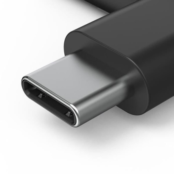 USB-C-adapter – 3,5 mm honkontakt, 90° vinklad kontakt, svart