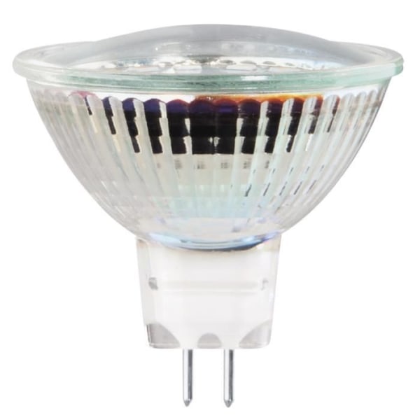 LED-pære, GU5.3, 245lm udskiftning 22W, forstærker. refl. MR16, bl. chd., Hvidt glas