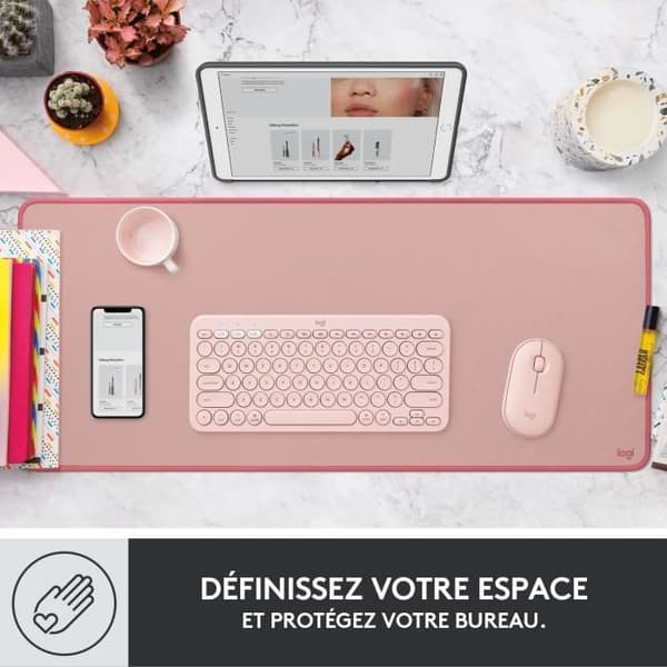 Musmatta - Logitech - Skrivbordsmatta - Studio Series - Rosa