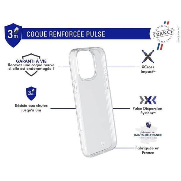Forcecase förstärkt skal till iPhone 16 Pro Max Transparent Transparent