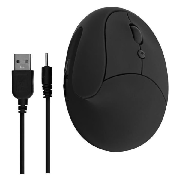 TNB ERGO LINE - Mini vertikal och uppladdningsbar ergonomisk trådlös mus - svart