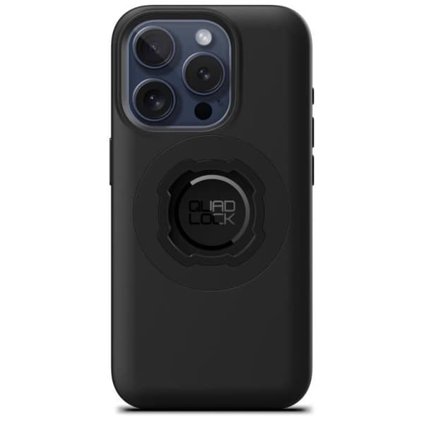 Telefonfodral - Quad Lock - MAG - Kompatibel med iPhone 15 Pro Max - Säker montering - Stötskydd Svart