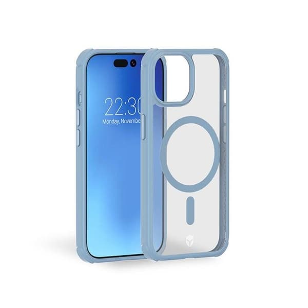 Förstärkt skal - FORCE CASE - iPhone 15 Plus - MagSafe - Blå - 50% återvunnet Blå