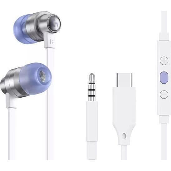 Spelheadset - Logitech - G333 - In-ear - Vit - 3,5 mm minijack, USB-C Vit