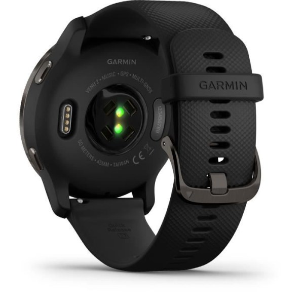 GARMIN Venu 2 - GPS smartwatch - Grå - Svart rem