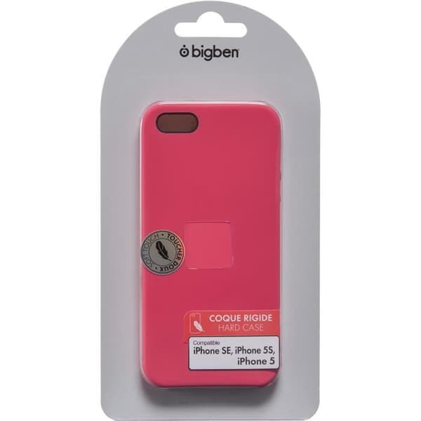 Coque - BigBen - iPhone 5/5S/SE - Hård - Soft touch - Vattenmelonröd Röd vattenmelon