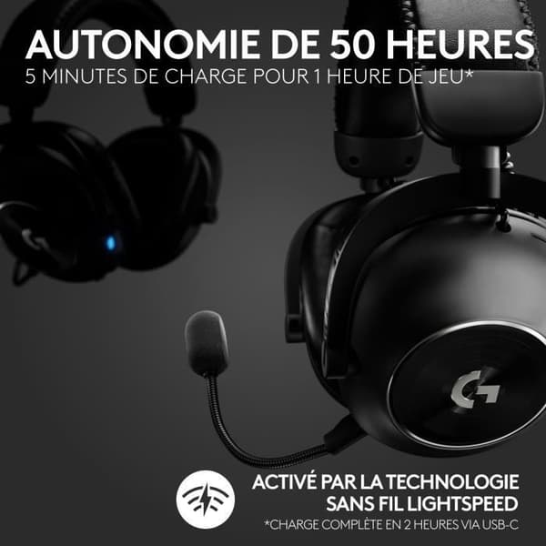 Gaming headset - Trådlös - Logitech G - Pro X 2 - Bluetooth - PS5, PS4, PC - Svart