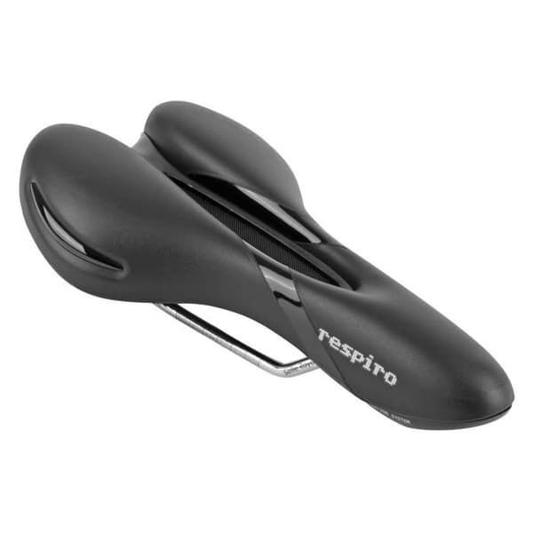 Cykelsadel - SELLE ROYAL - Respiro Stracciatella - Royalgel - Perineal ventilation - Sidoprotoktion Svart