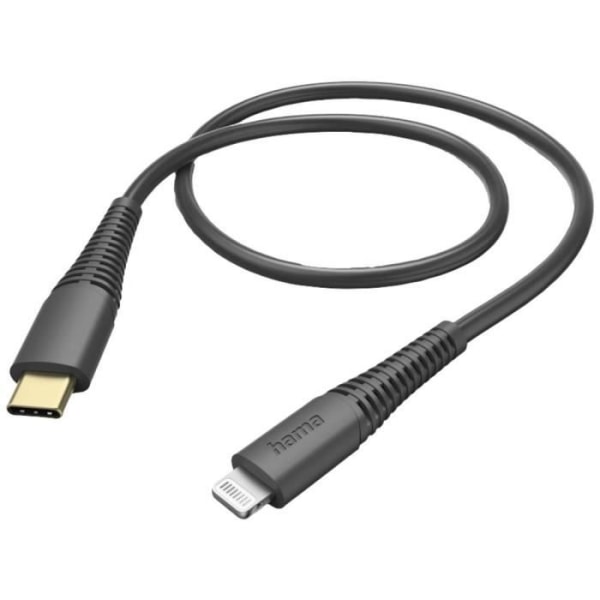 Hama USB-laddningskabel USB 2.0 Lightning-kontakt, USB-C® hane 1,5 m svart 00201602