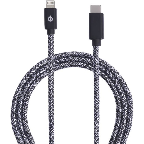 BIGBEN ansluten - Lightning-kabel - USB-C (M) till Lightning (M) - 2 m - Svart