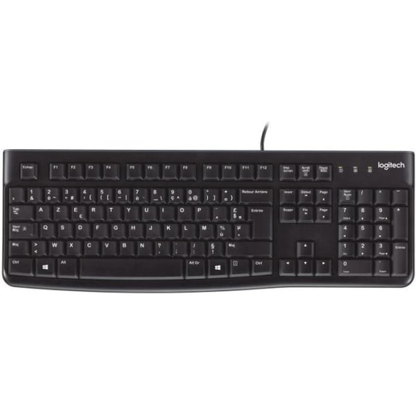 Trådbundet tangentbord - Logitech - K120 Business - AZERTY - Svart