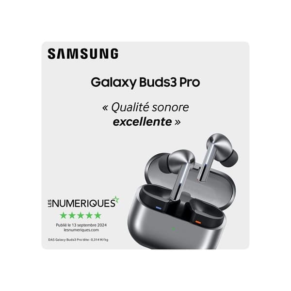 Trådlösa hörlurar Samsung Galaxy Buds3 Pro Bluetooth med aktiv brusreducering Vit Vit