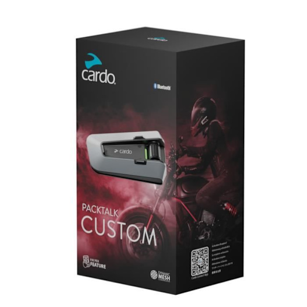 Intercom moto bluetooth - CARDO - PACKTALK CUSTOM SINGLE - Grå/Svart - One size - Modulerbara alternativ mörkgrå