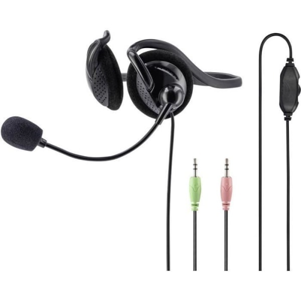 Hama PC-headset NHS-P100 139920 trådbunden, stereo on-ear svart