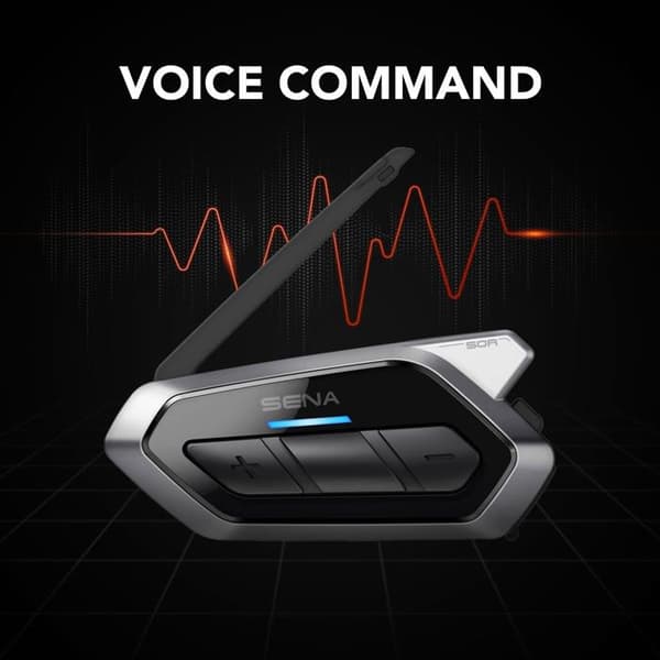 Intercom - Sena - 50R-02 - Bluetooth 5.0 - Räckvidd 8000m - Batteritid 13h Svart och grått
