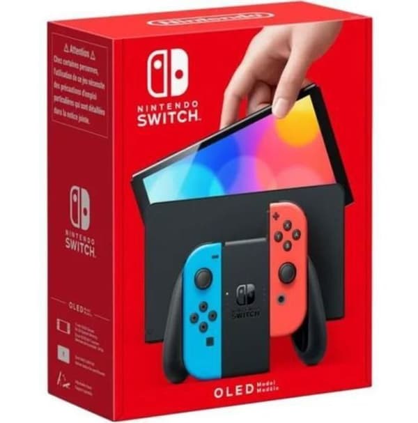 Nintendo Switch-konsol - OLED-modell • Neonblå & Neonröd