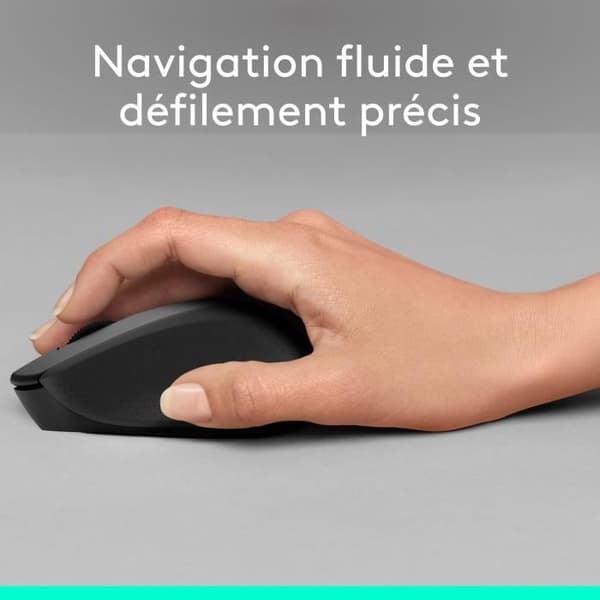 Mus - Trådlös - Logitech - M330 Silent Plus - Svart - Tyst