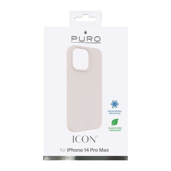 Coque - Puro - ICON - iPhone 14 Pro Max - Rose Sable - Souple - Silicone Sandrosa