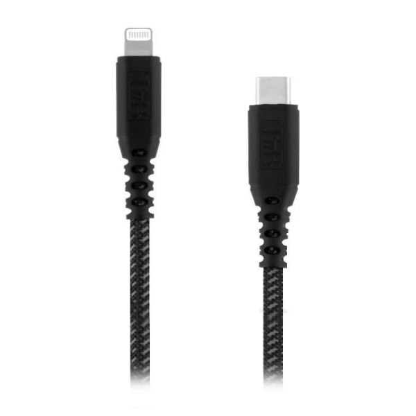 TNB XTREMWORK - USB-C/Lightning-kabel 1,50m - svart/grå