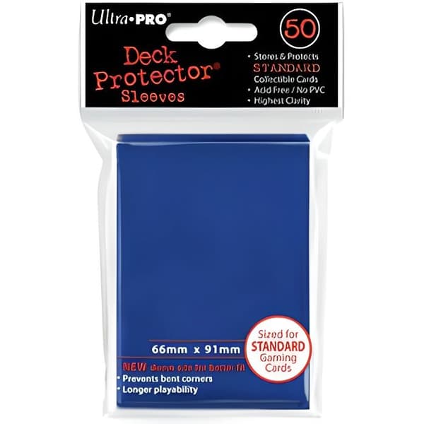 Deck Protector Solid Blue Sleeves - ULTRA PRO - för Magic- och Pokemon-kort - 50 ärmar - 66 x 91 mm Blå