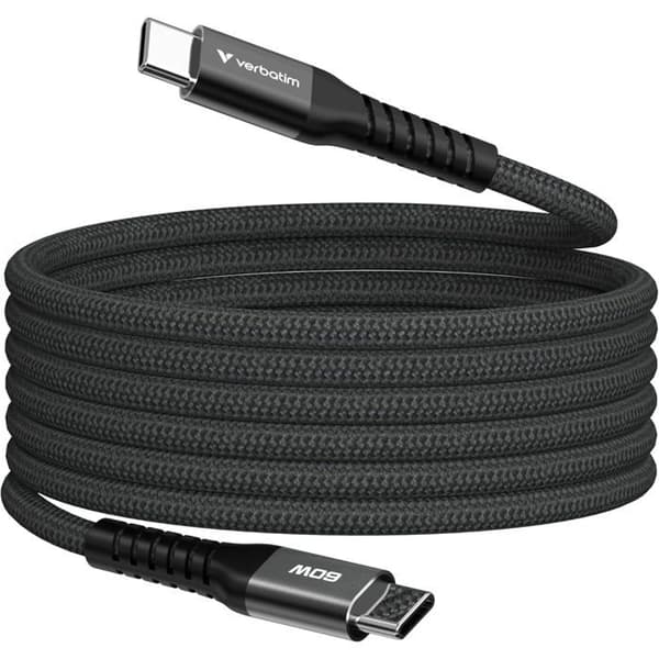 VERBATIM KABEL USB-C/ USB-C 60W SVART