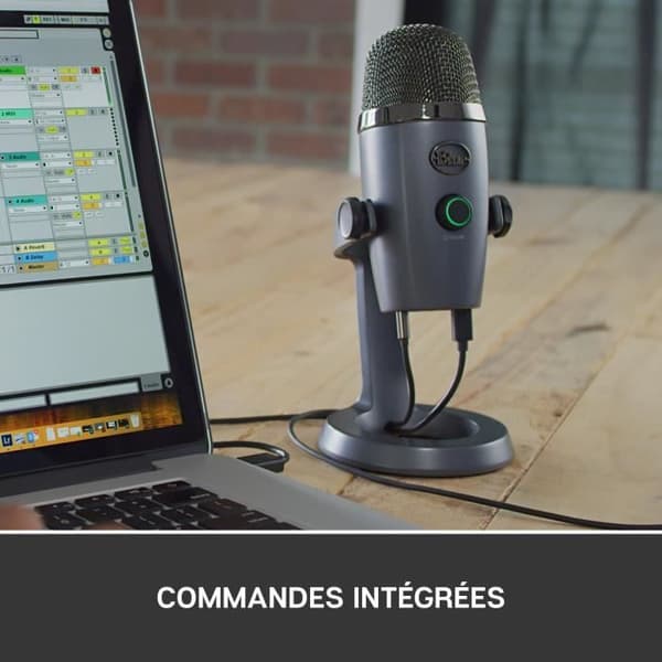 Premium USB-mikrofon - LOGITECH G - Yeti - För inspelning, streaming, spel, podcast - PC eller MAC - Grå Grå