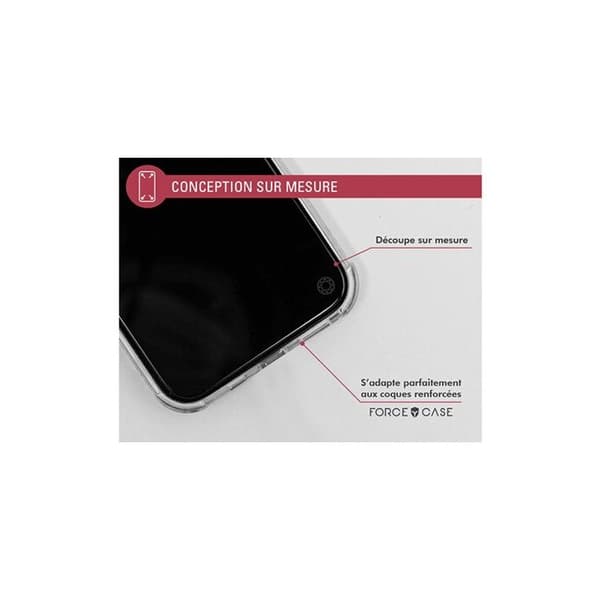 Forceglass skärmskydd 2.5D härdat glas iPhone 15 Plus Svart