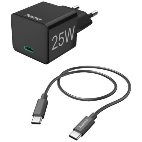 Hama Mini 25W 00201623 Inomhus USB-laddare, för vägguttag Utström (max.) 3000 mA 1 x USB-C®