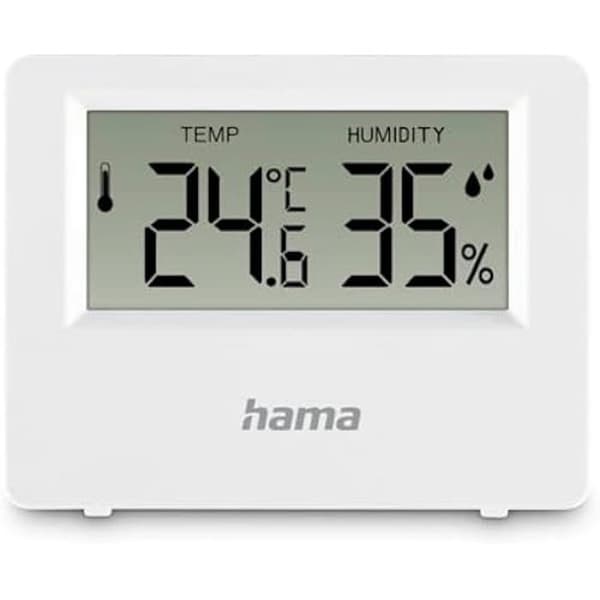 Termometer och hygrometer - HAMA - Ebro - Digital - Inomhus/Ute - Vit Vit