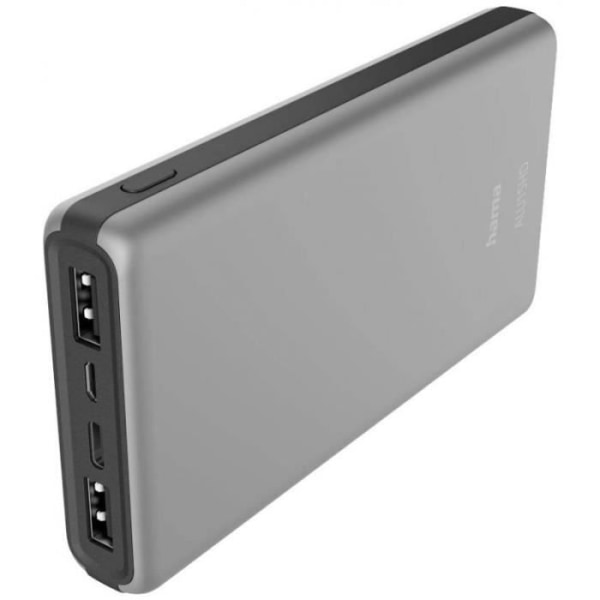 Hama ALU15HD Powerbank (extra batteri) 15000 mAh LiPo USB-A, USB-C® silver - 4047443486561