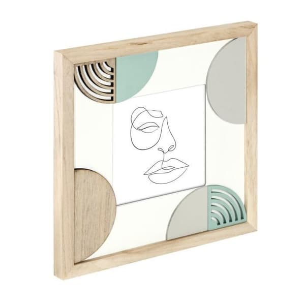 Ram - Valle - Vit - 10 x 10 cm - Trä - Nutida Vit