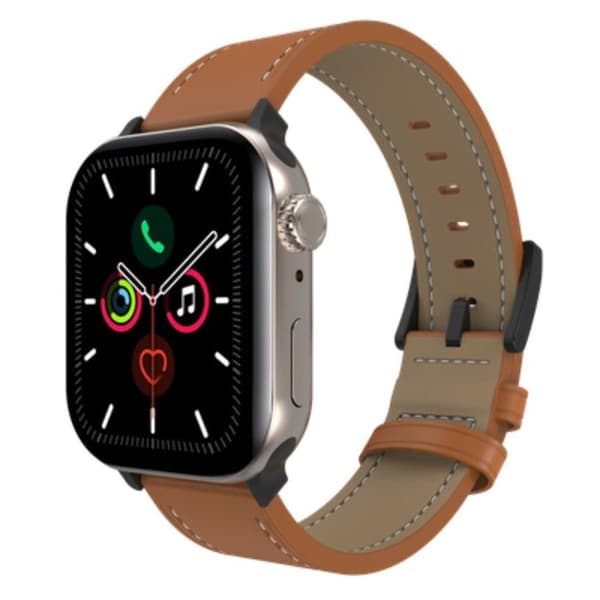 Timeless läderarmband för Apple Watch 44/45/46/49mm, brun