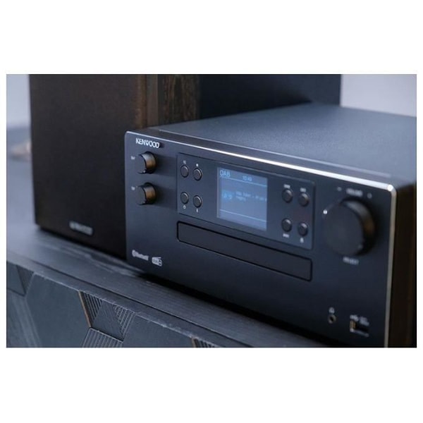 Kenwood M-925DAB-B HiFi-mikrosystem med CD, USB, FM RDS, Dab+ Bluetooth Audio-Streaming 2x50W, Färg: Svart